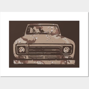 IH Scout II classic 4x4 truck 1979 desert camo Posters and Art